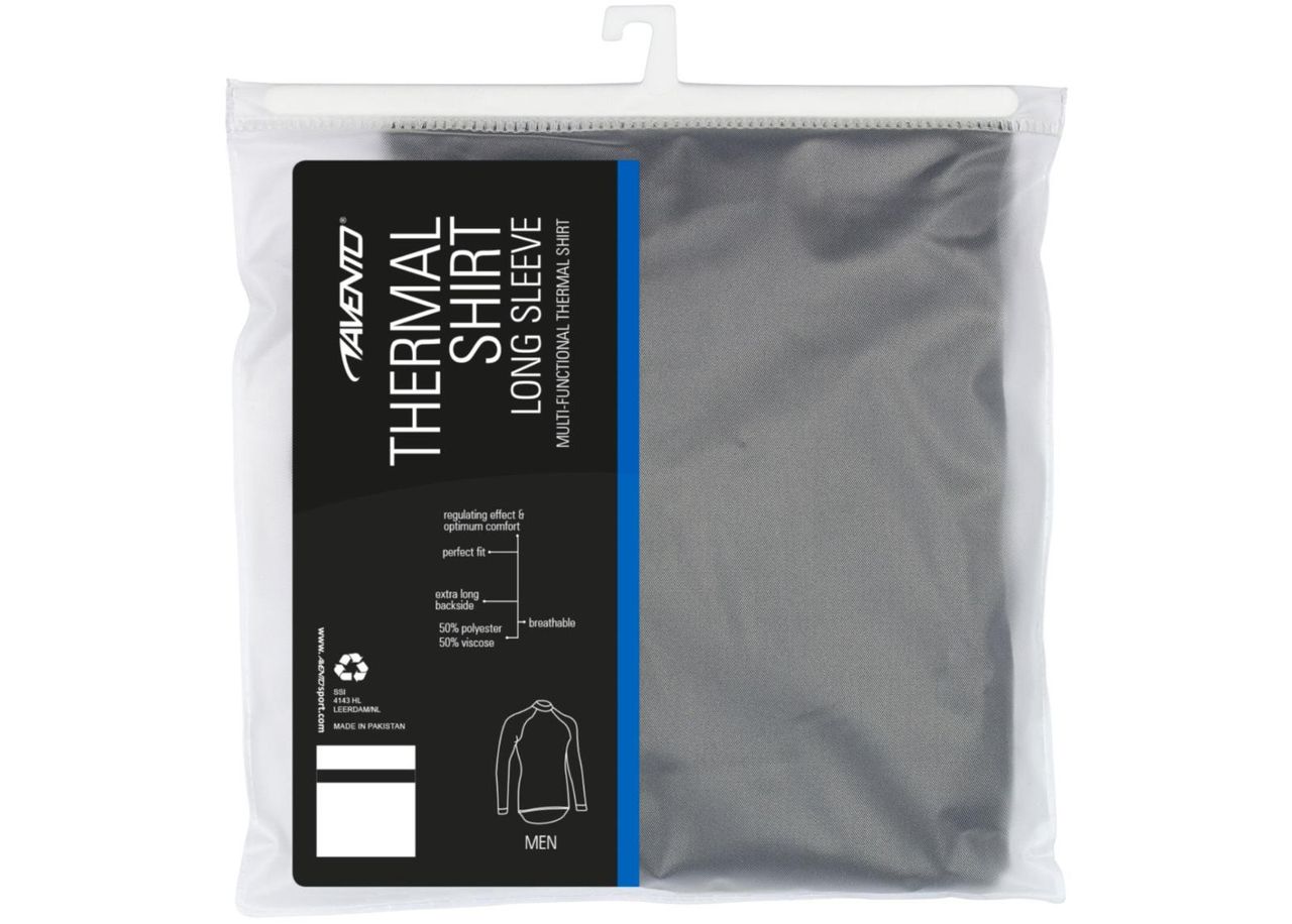 Miesten lämmin aluspaita pitkähihainen Avento kuvasuurennos