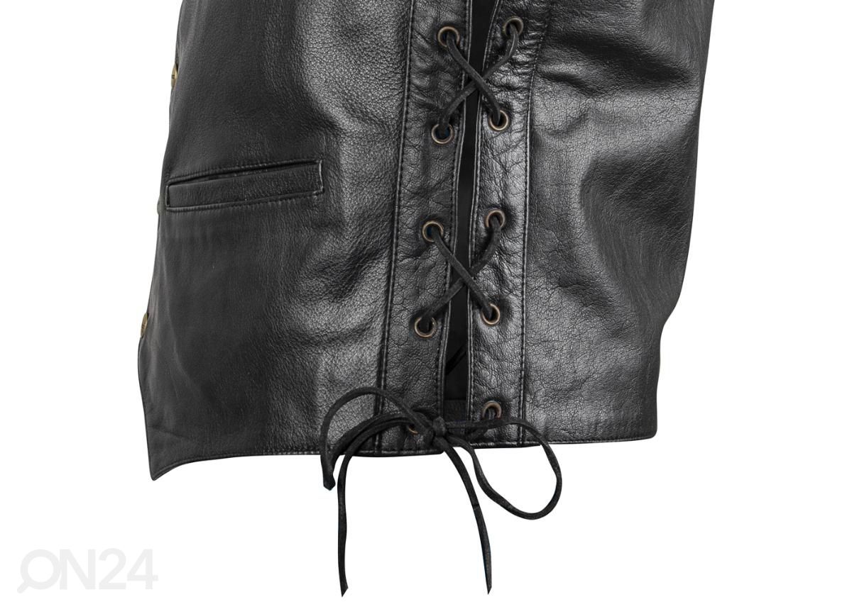 Miesten MP nahkaliivi W-TEC Rockridge musta koko 6XL kuvasuurennos