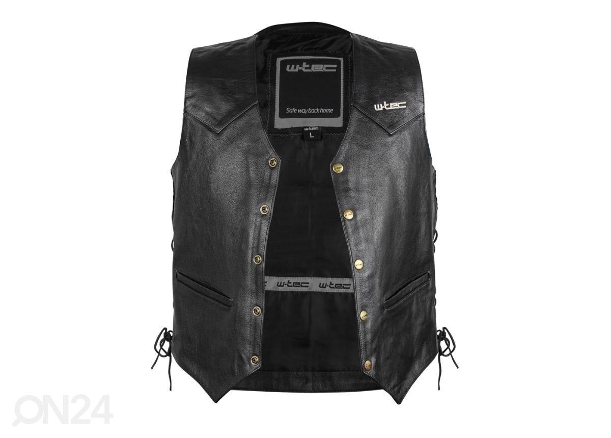 Miesten MP nahkaliivi W-TEC Rockridge musta koko 6XL kuvasuurennos