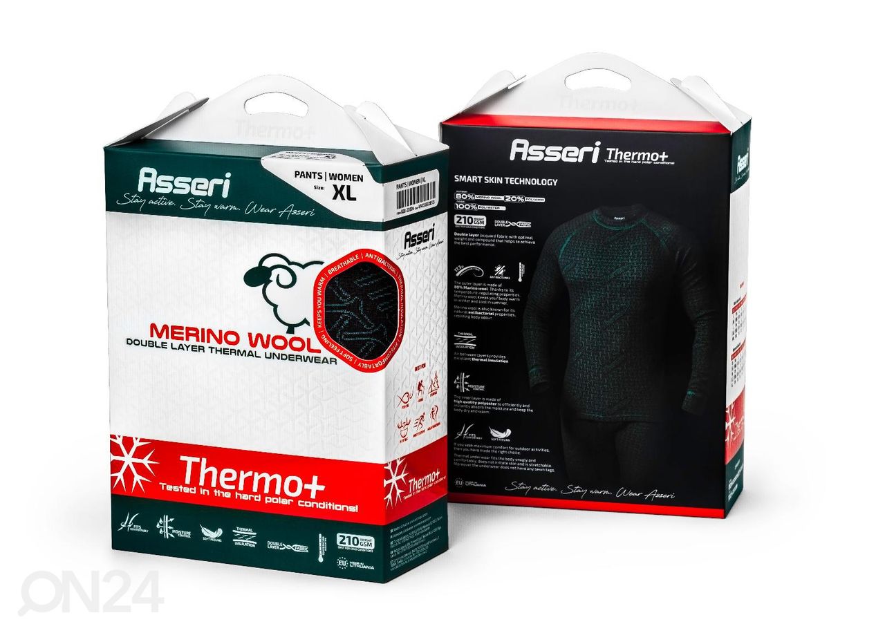 Miesten pitkät alushousut Asseri Merino Xl kuvasuurennos