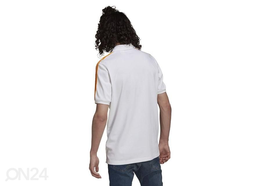 Miesten poolopaita Adidas Real Madrid 3 Stripes kuvasuurennos