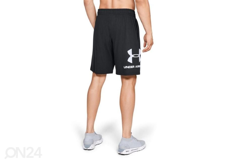 Miesten treenishortsit Under Armour Sportsyle Cotton Logo M 1329300 001 kuvasuurennos