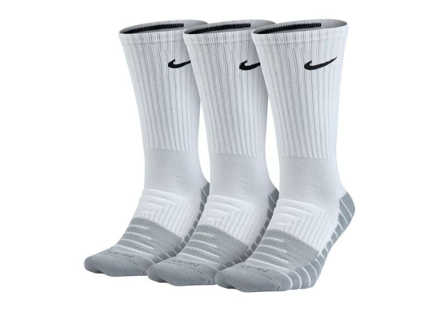 Miesten urheilusukat Nike Dry Cushion Crew 3 paria SX5547-100 kuvasuurennos