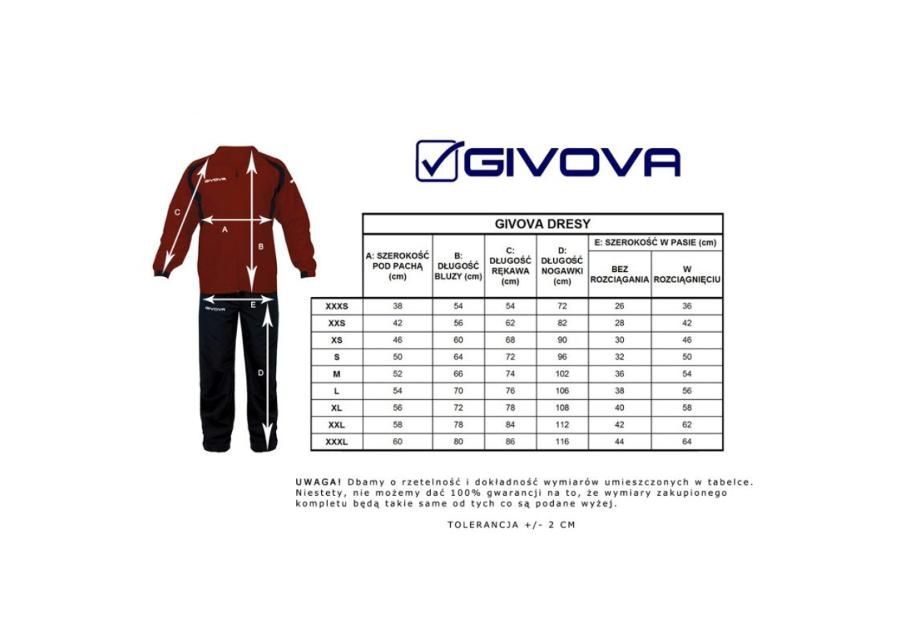 Miesten verryttelyasu Givova Tuta Visa TR018 1204 kuvasuurennos