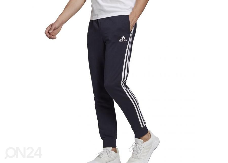 Miesten verryttelyhousut Adidas Essentials Tapered Cuff 3 Stripes kuvasuurennos