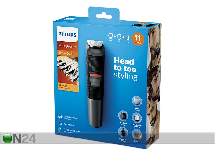 Monitoimitrimmeri Philips Multigroom 5000 kuvasuurennos