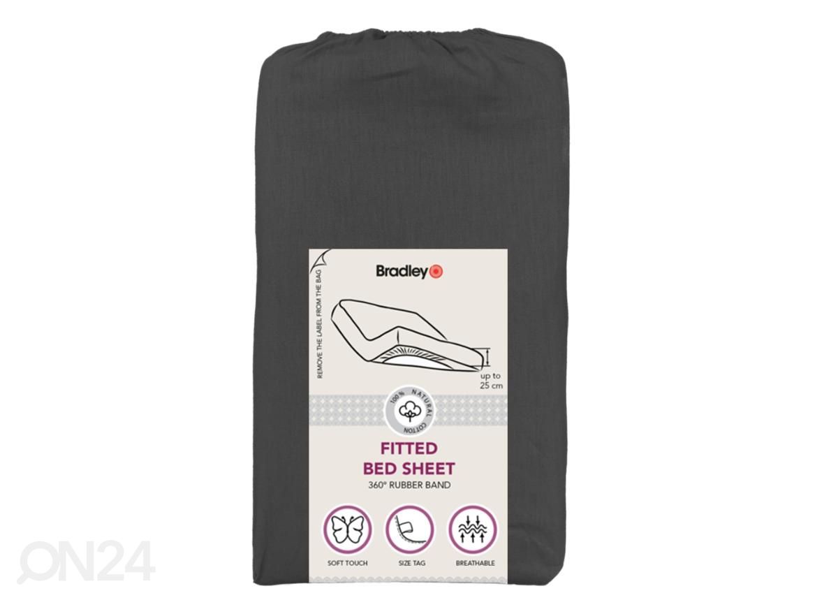 Muotoon ommeltu lakana Bradley 120x200x25 cm kangaspussissa, 2 kpl kuvasuurennos