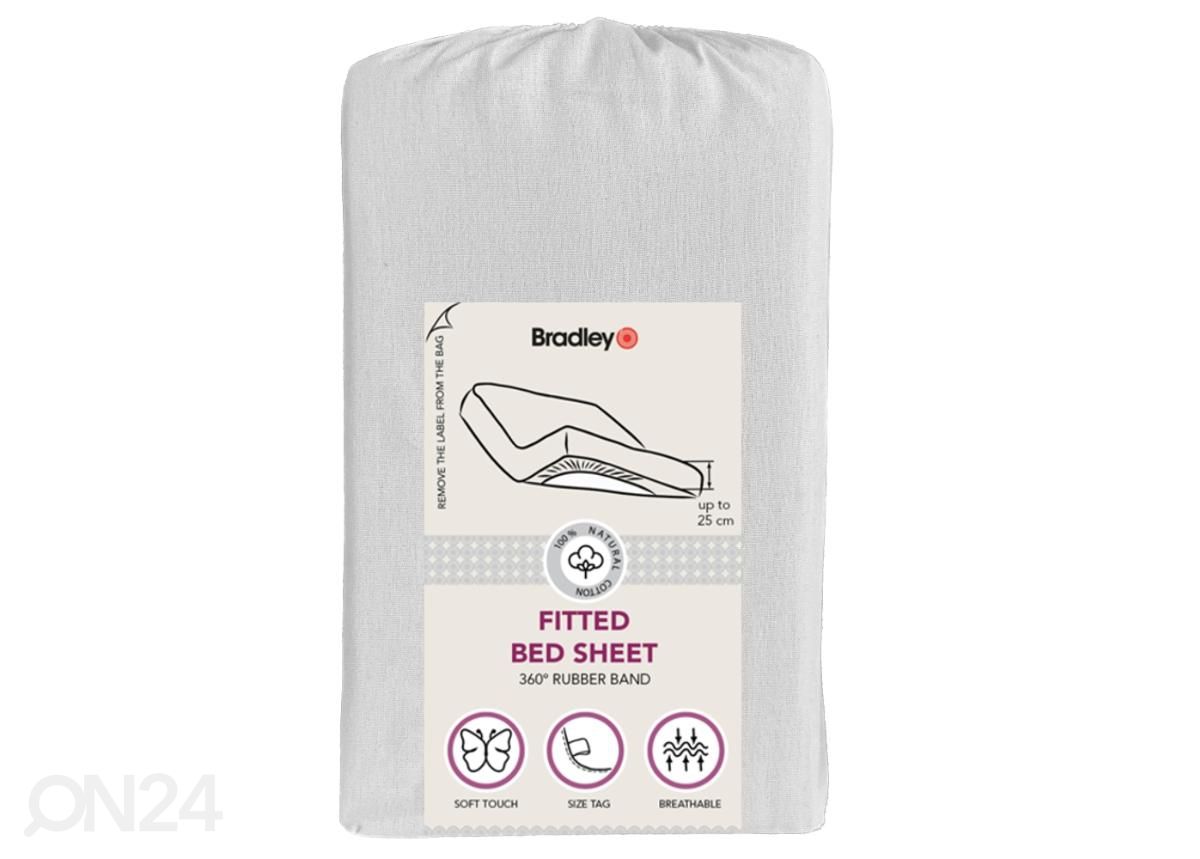 Muotoon ommeltu lakana Bradley, 90x200x25 cm kangaspussissa, 2 kpl kuvasuurennos