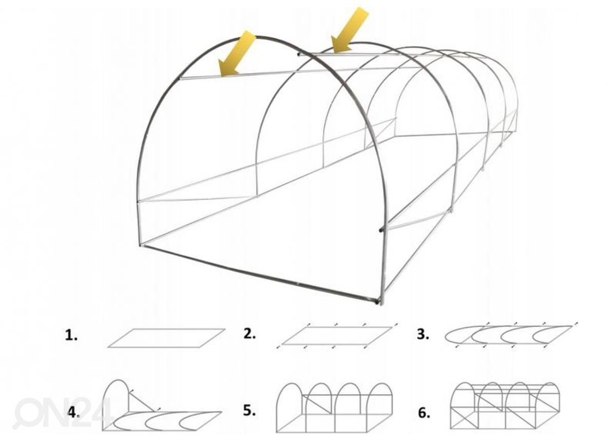 Muovikasvihuone 2x3 m kuvasuurennos