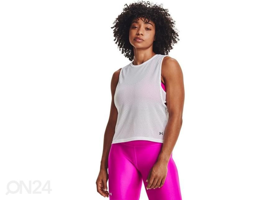 Naisten hihaton treenipaita Under Armour HG Armour Muscle Msh Tank W 1360835 100 kuvasuurennos