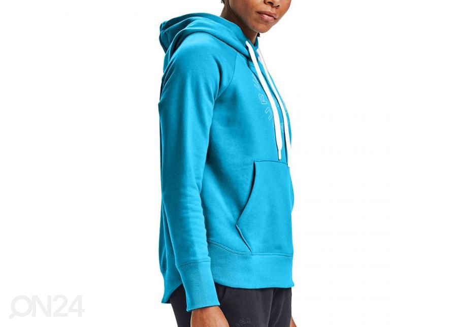 Naisten huppari Under Armour Rival Fleece Metallic Hoodie W 1356323 417 kuvasuurennos