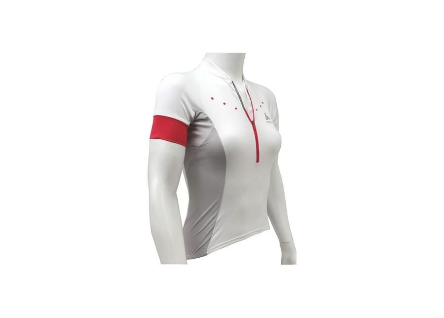 Naisten pyöräilypaita Odlo Stand-Up Collar S/S 1/2 Zip Gavia W 410891-10000 kuvasuurennos