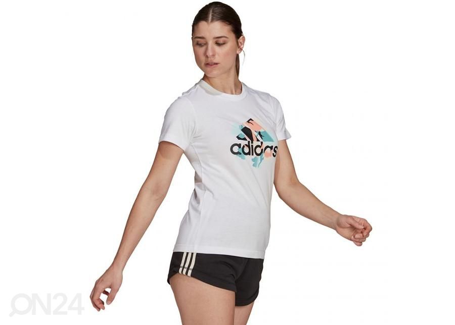 Naisten vapaa-ajan paita Adidas Floral Graphic Tee kuvasuurennos