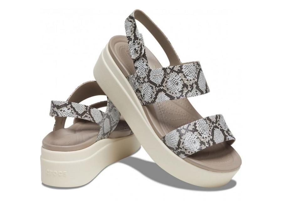 Naisten varvassandaalit Crocs Brooklyn Low Wedge W multi stucco 206453 93T kuvasuurennos