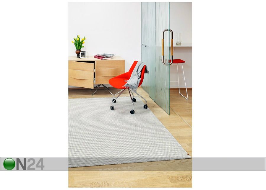 Narma käsinkudottu villamatto Jonava grey 160x230 cm kuvasuurennos
