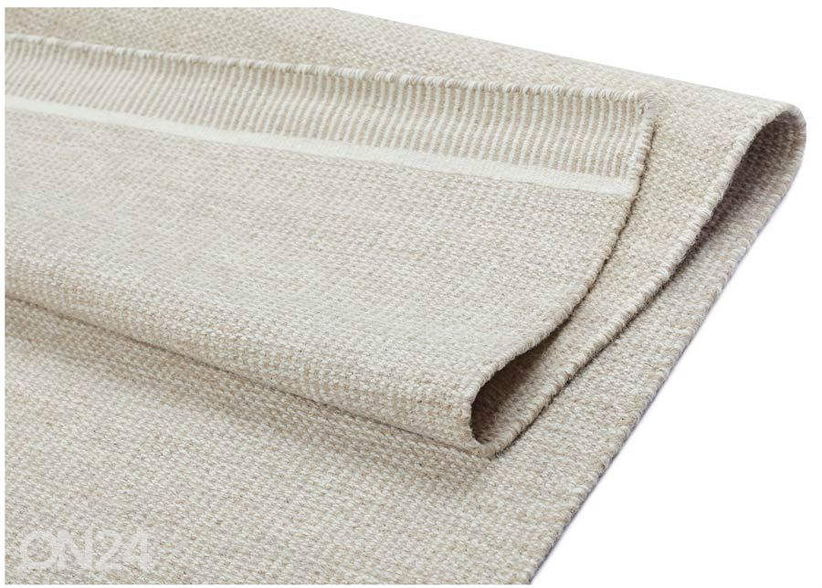 Narma käsinkudottu villamatto Nummela linen 140x200 cm kuvasuurennos