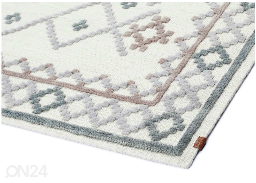 Narma käsinkudottu villamatto Palanga harmaa-beige 160x230 cm kuvasuurennos