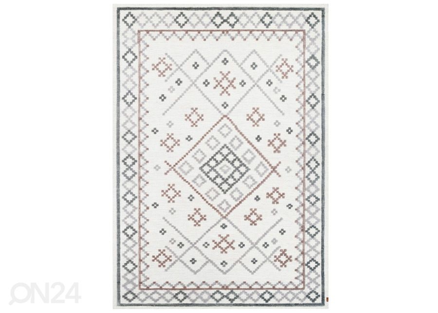Narma käsinkudottu villamatto Palanga harmaa-beige 160x230 cm kuvasuurennos