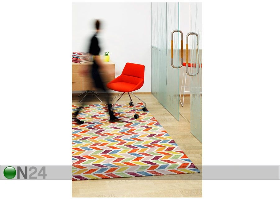 Narma käsinkudottu villamatto Talsi multi 160x230 cm kuvasuurennos