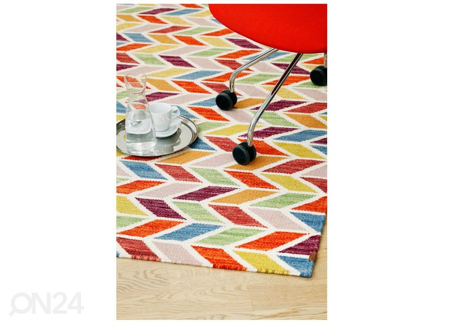 Narma käsinkudottu villamatto Talsi multi 160x230 cm kuvasuurennos