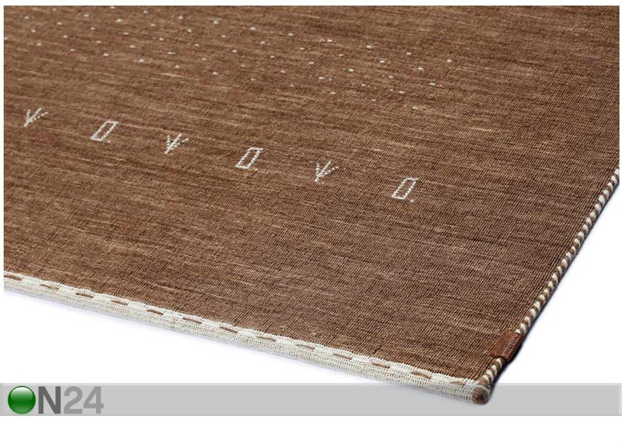 Narma käsinkudottu villamatto Tornio brown 160x230 cm kuvasuurennos
