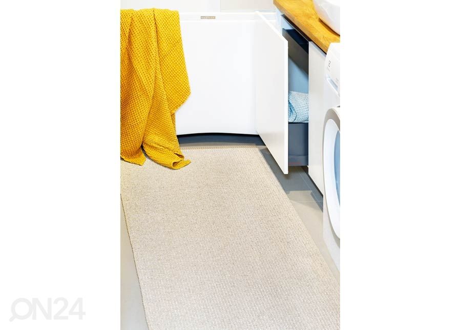 Narma muovimatto Neve cream metallic 70x150 cm kuvasuurennos