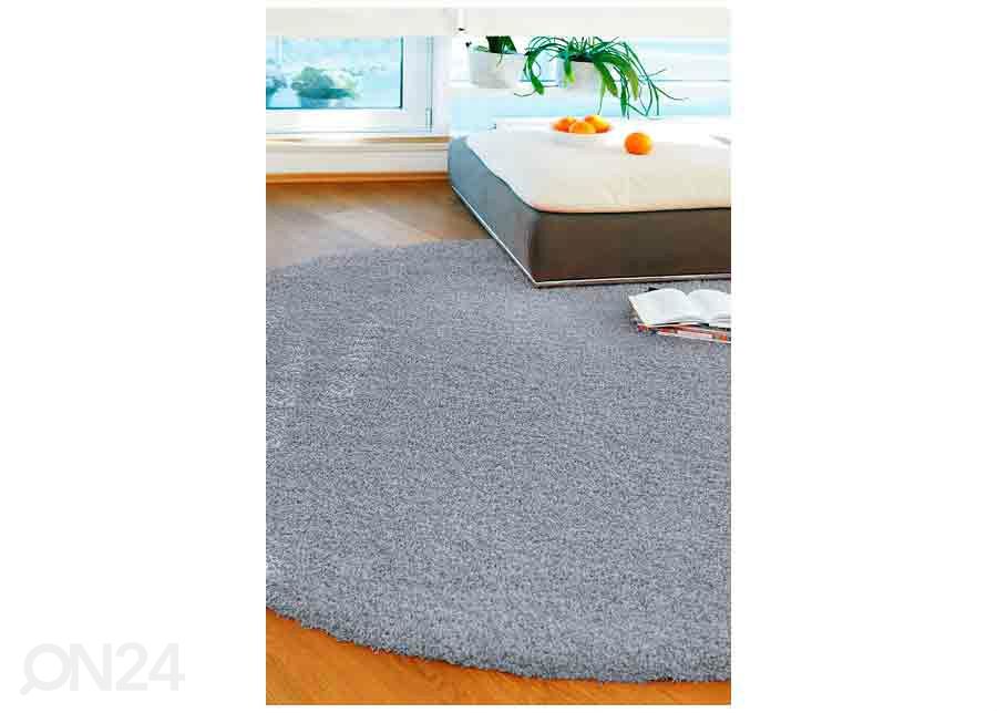 Narma pitkäkarvainen matto Spice™ harmaa pyöreä Ø 133 cm kuvasuurennos