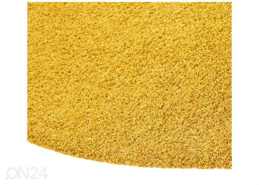 Narma pitkäkarvainen matto Spice™ keltainen pyöreä Ø 133 cm kuvasuurennos