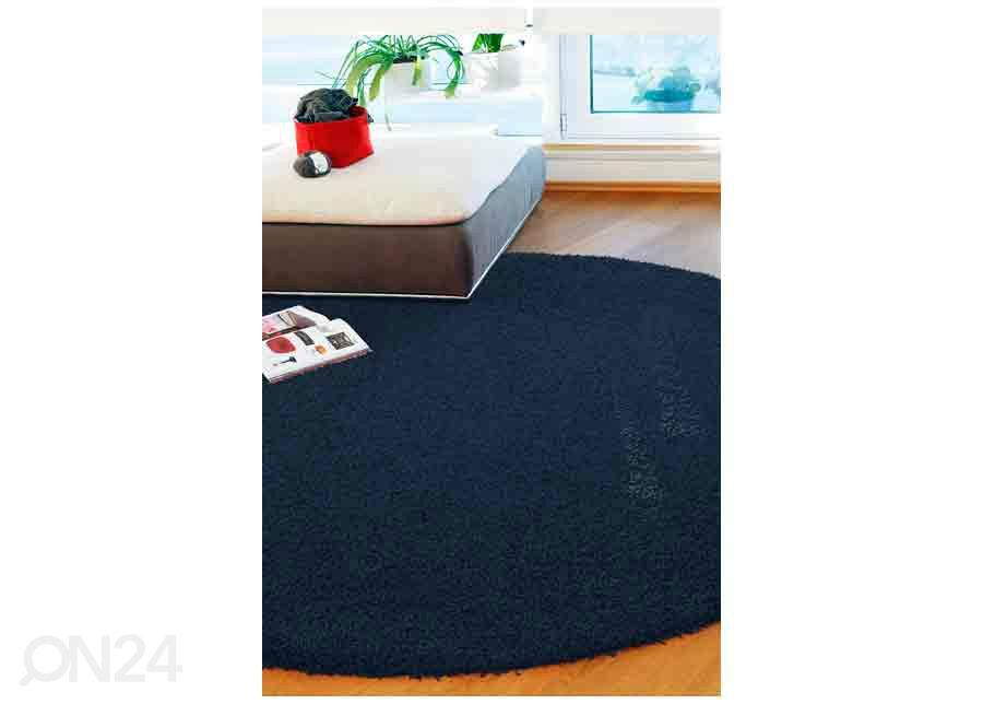 Narma pitkäkarvainen matto Spice™ navy pyöreä 133 cm kuvasuurennos