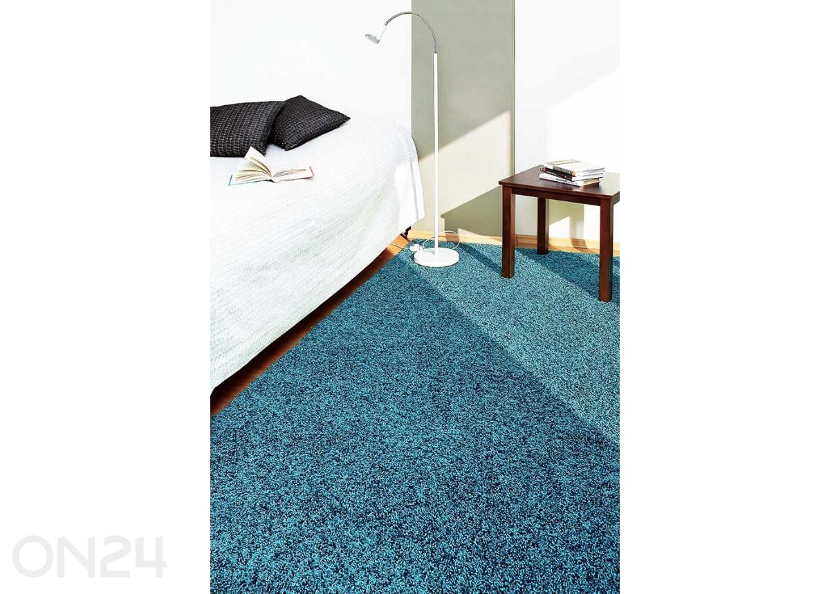 Narma pitkäkarvainen matto Spice™ petrooli pyöreä Ø 200 cm kuvasuurennos