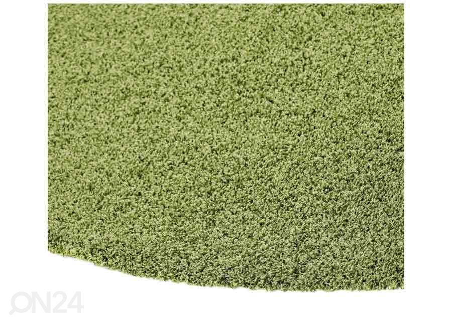 Narma pitkänukkainen matto Spice™ vihreä pyöreä Ø 133 cm kuvasuurennos