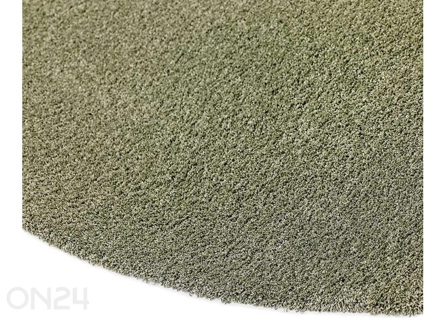 Narma röyhelöinen tuftattu matto Sweet™ vihreä pyöreä Ø 200 cm kuvasuurennos