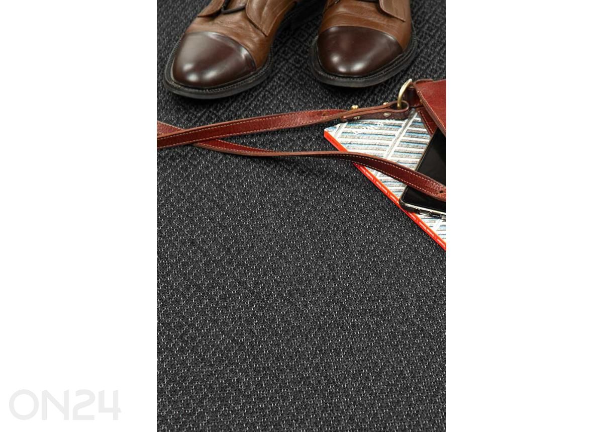 Narma sileäkudosmatto Bello™ black pyöreä Ø 160 cm kuvasuurennos