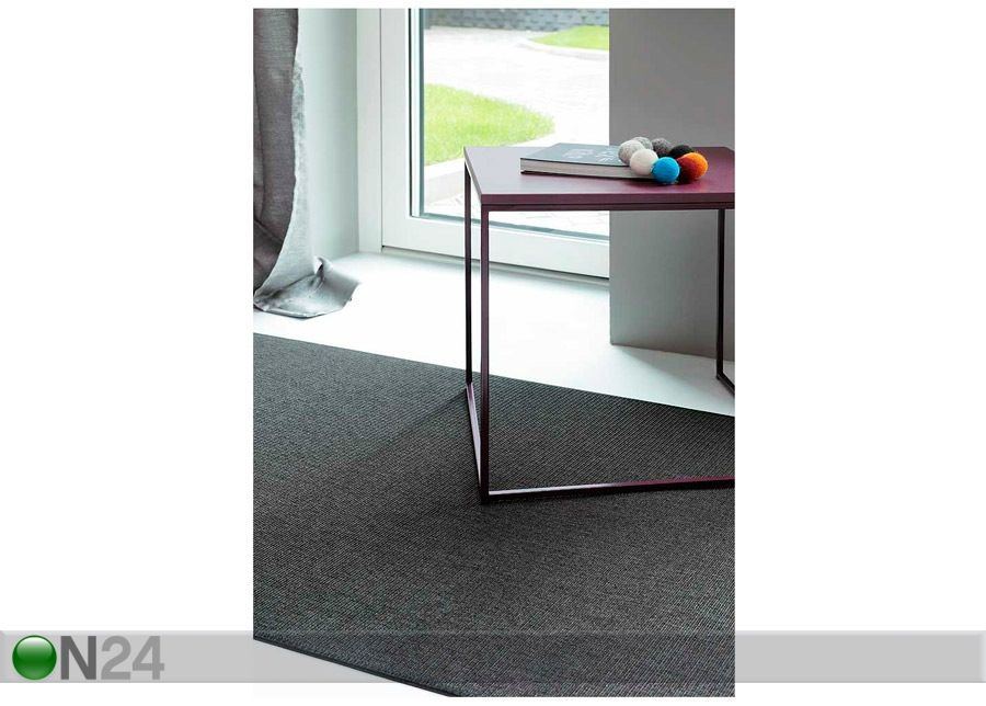 Narma sileäkudosmatto Credo™ black 200x300 cm kuvasuurennos