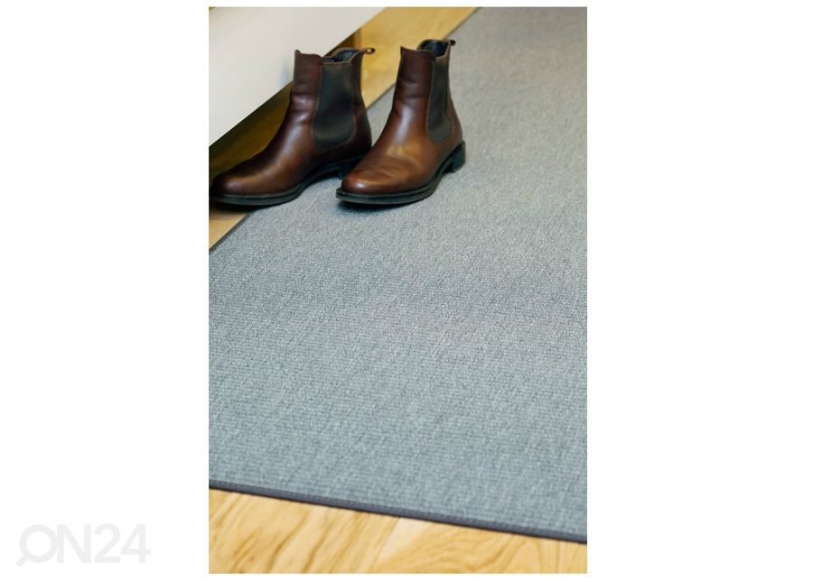 Narma sileäkudosmatto Credo™ grey 80x200 cm kuvasuurennos