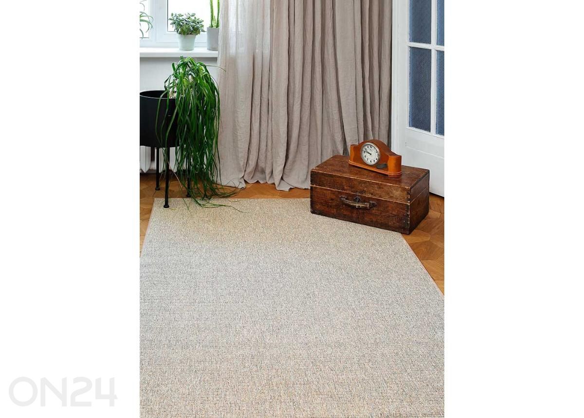 Narma sileäkudosmatto Credo™ sand, pyöreä Ø 200 cm kuvasuurennos