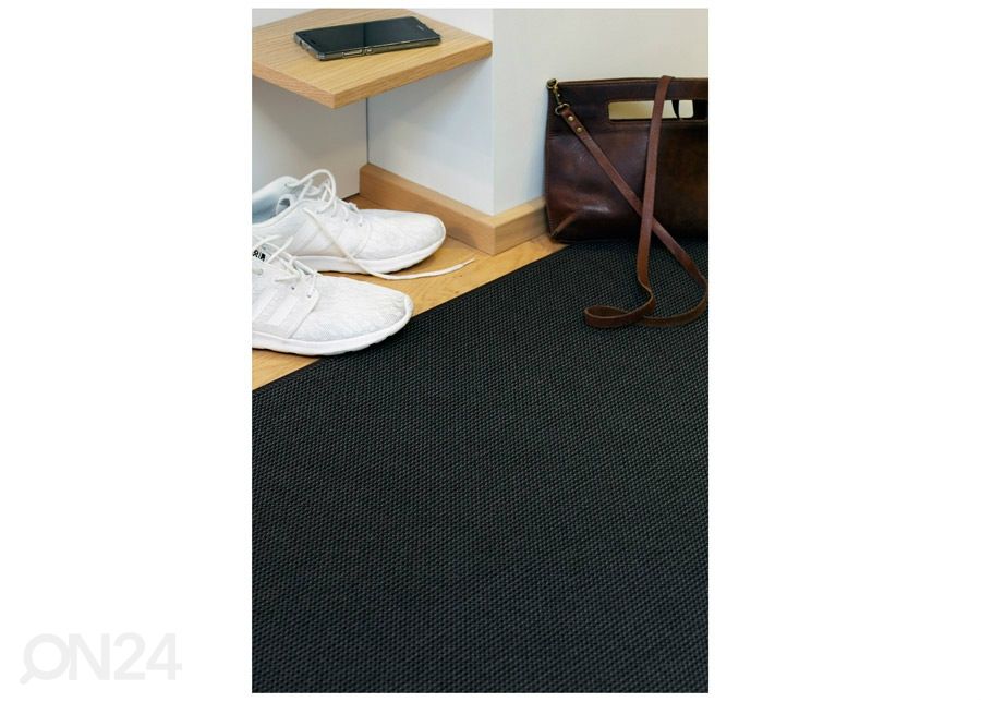 Narma sileäkudosmatto Limo™ black 80x400 cm kuvasuurennos