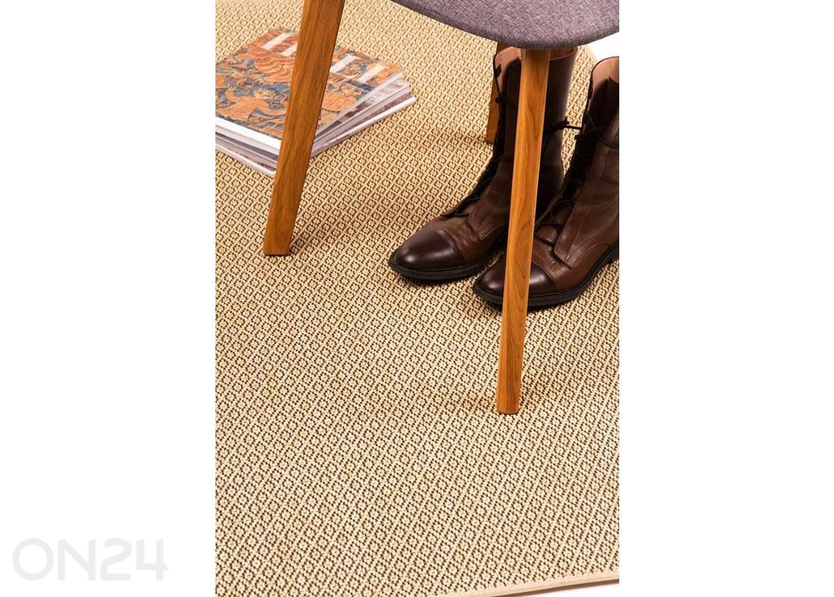 Narma sileäpintainen matto Bello™ beige pyöreä Ø 160 cm kuvasuurennos