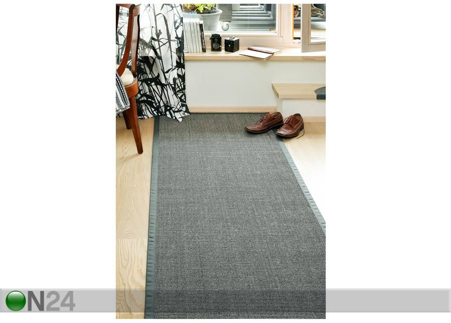 Narma sisalmatto Livos™ harmaa 80x400 cm kuvasuurennos