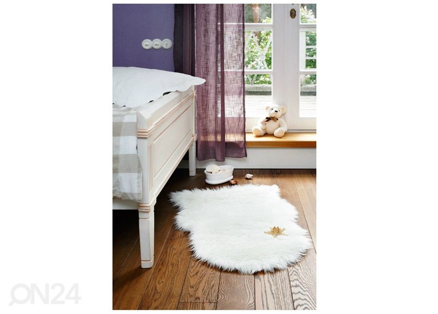 Narma Vegan Fur plyysimatto Dolly ivory 60x90 cm kuvasuurennos