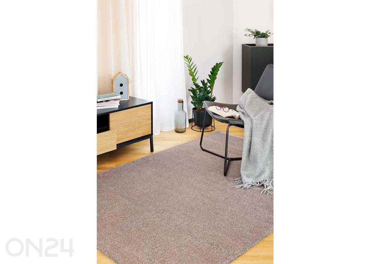 Narma velour matto Noble™ beige pyöreä Ø 200 cm kuvasuurennos