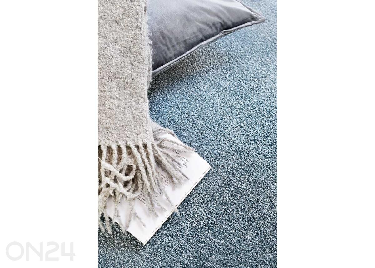 Narma velour matto Noble™ blue pyöreä Ø 200 cm kuvasuurennos