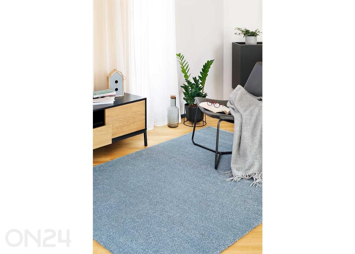 Narma velour matto Noble™ blue pyöreä Ø 200 cm kuvasuurennos