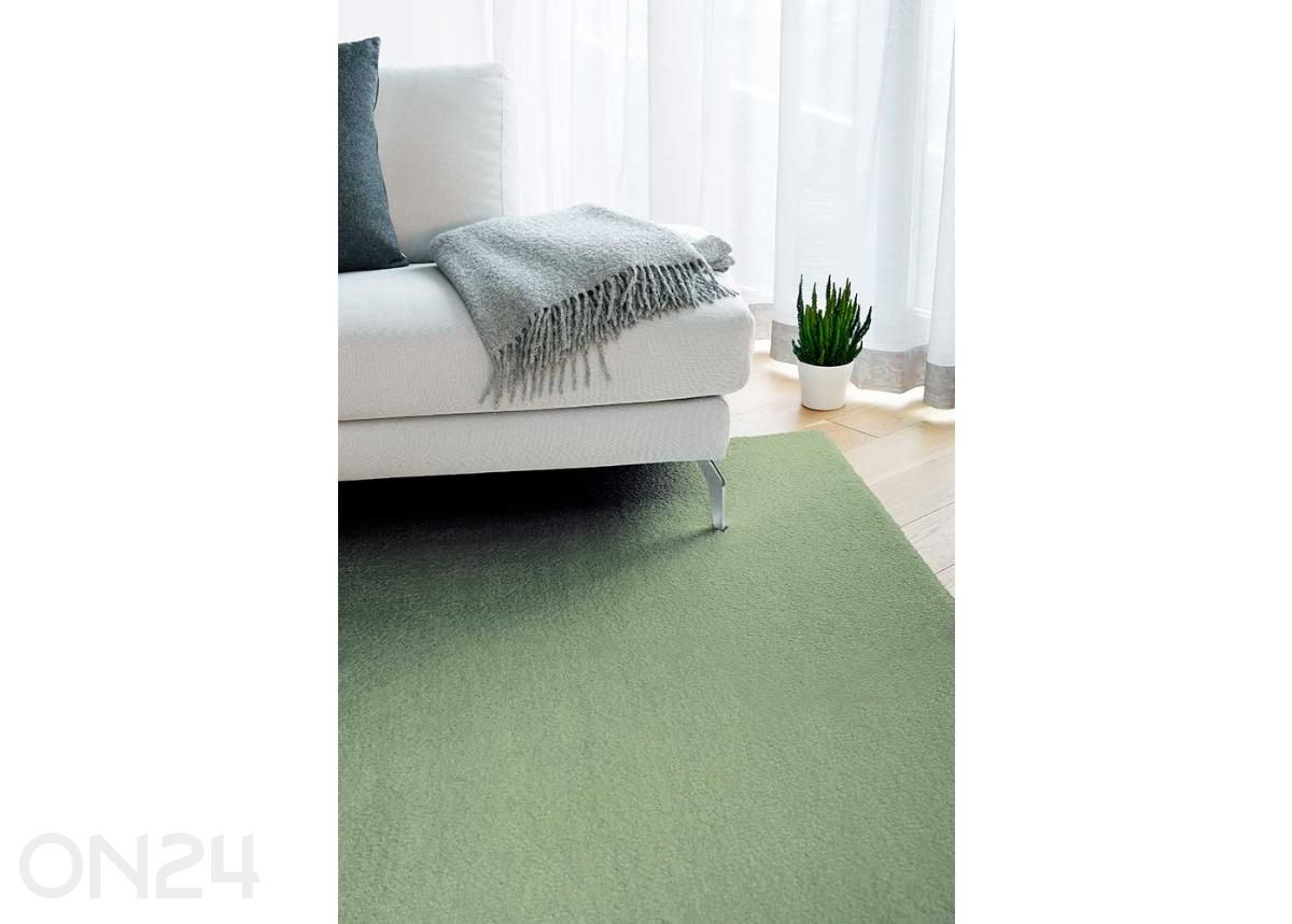 Narma velour matto Noble™ green 67x133 cm kuvasuurennos