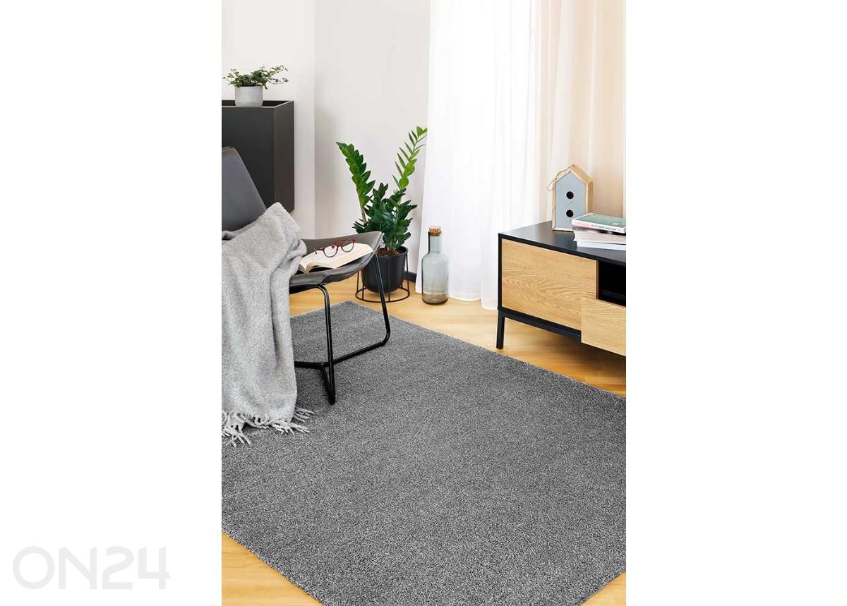 Narma velour matto Noble™ grey pyöreä Ø 200 cm kuvasuurennos