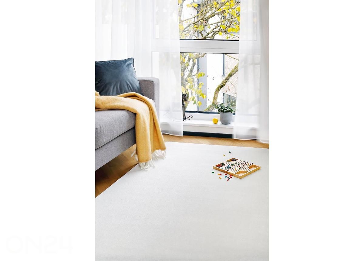 Narma veluurimatto Eden™ white pyöreä Ø 200 cm kuvasuurennos