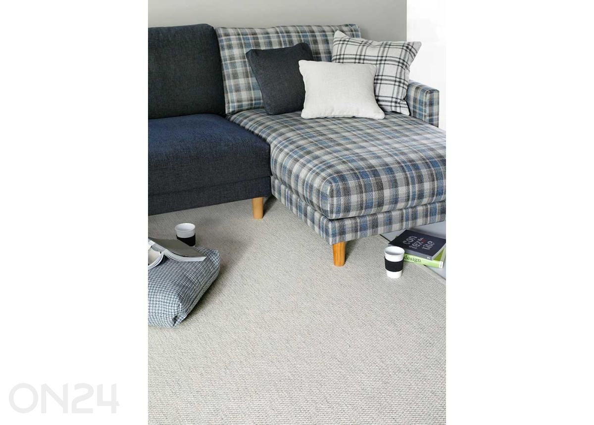 Narma villamatto Savanna™ white pyöreä Ø 200 cm kuvasuurennos