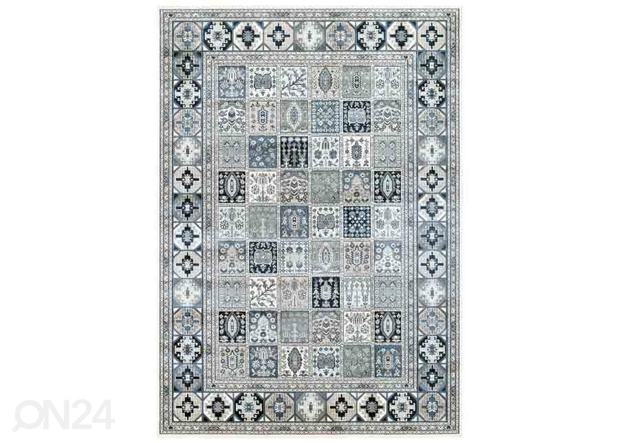 Narma viskoosimatto Zahra hiekka/sininen 80x125 cm kuvasuurennos