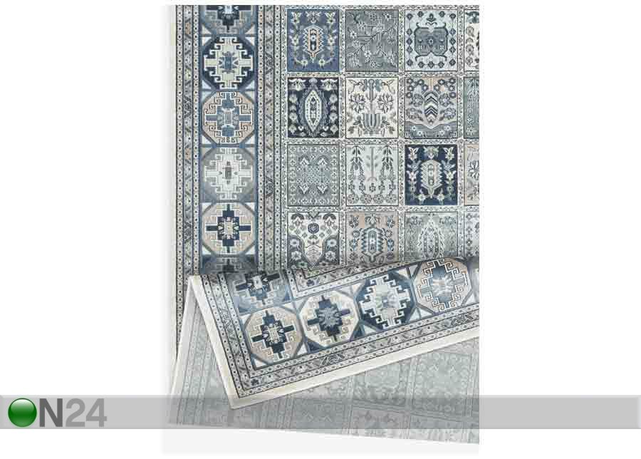 Narma viskoosimatto Zahra sand-blue 120x170 cm kuvasuurennos