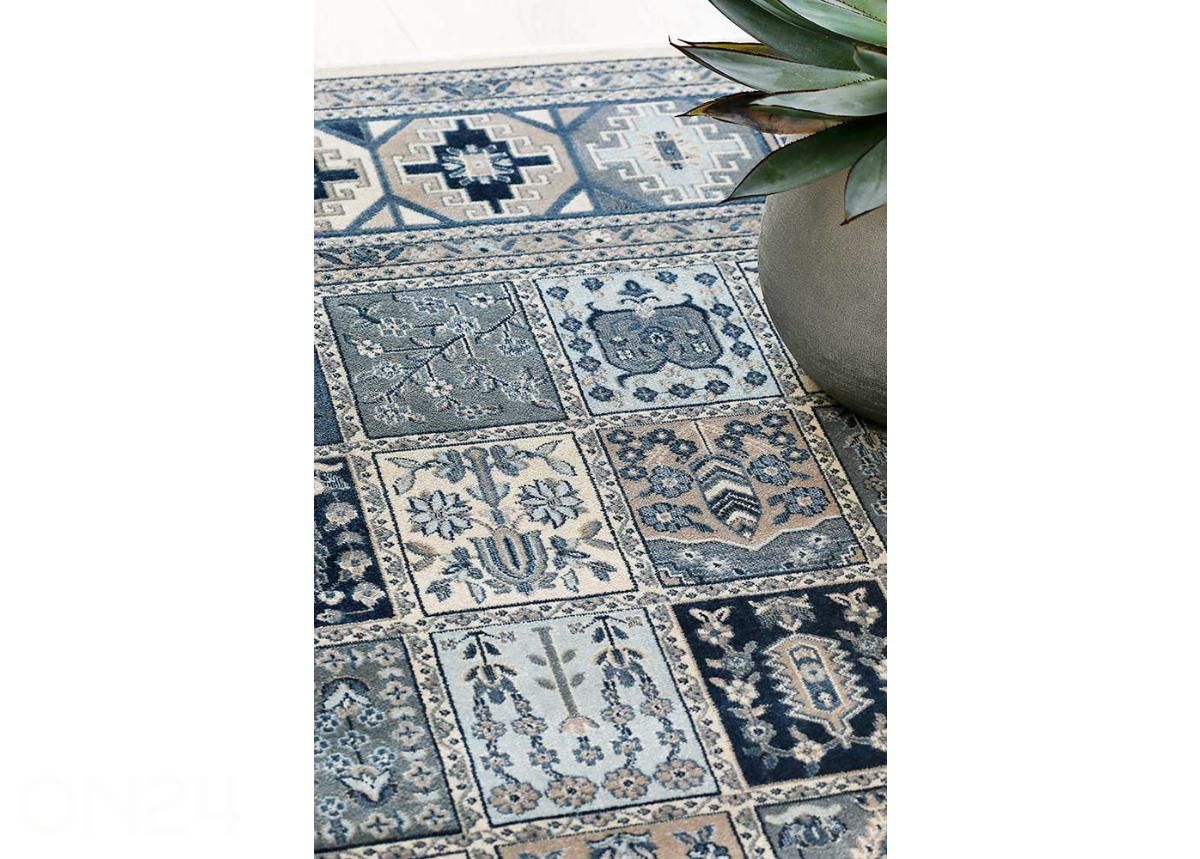 Narma viskoosimatto Zahra sand-blue 120x170 cm kuvasuurennos